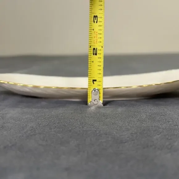 Lenox Butter Tray, Porcelain, 9", 22K Gold Trim, Made in USA, Gold Label Charity - Picture 7 of 7